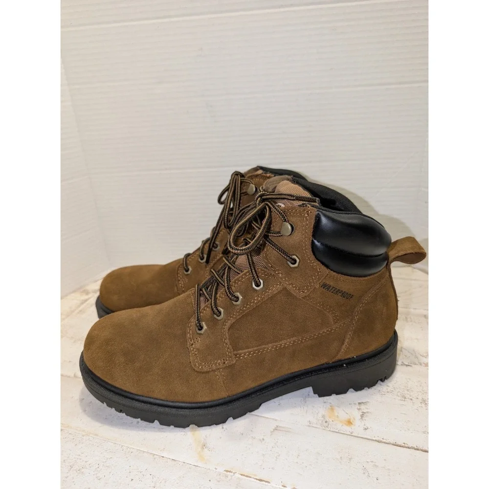 Brahma Leather Suede Waterproof Work Boots Men's Size 10W #MNBR0544411